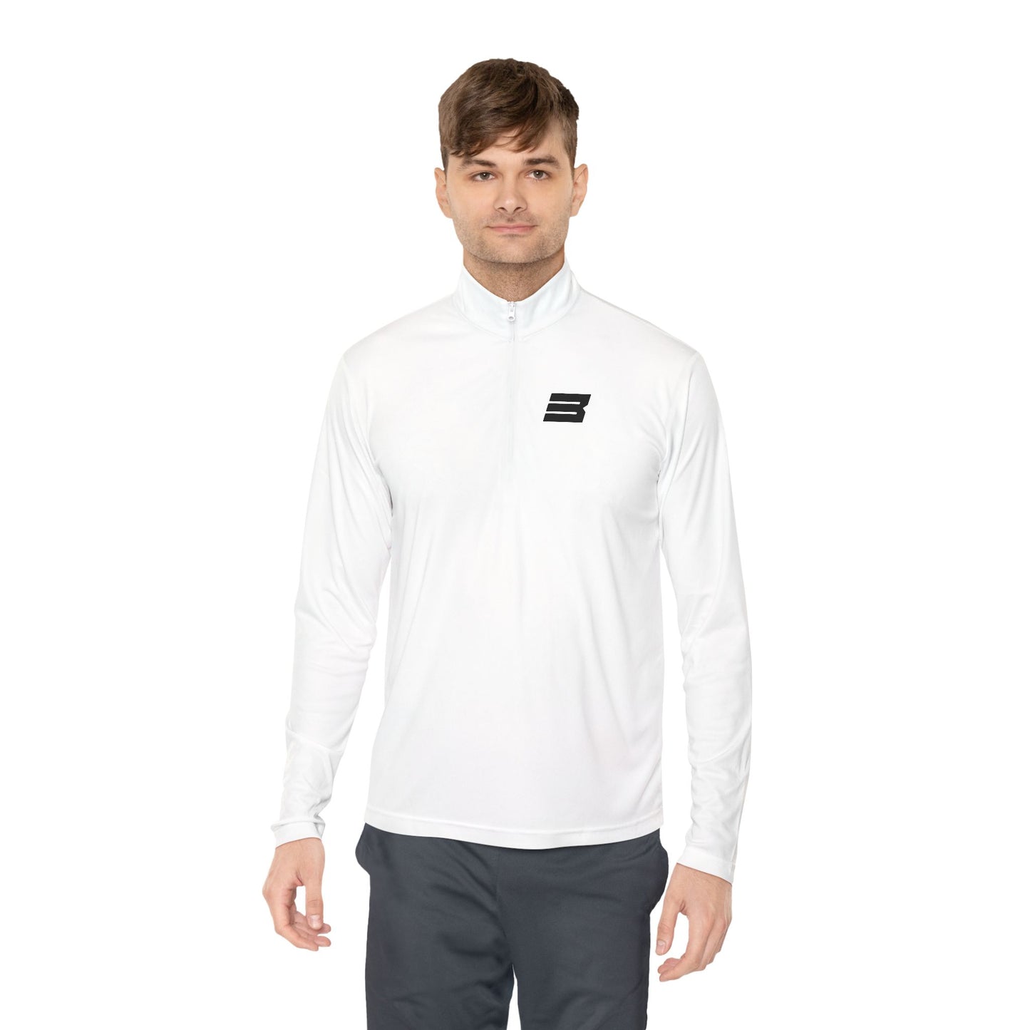 MONOCHROME CREST QUARTER-ZIP